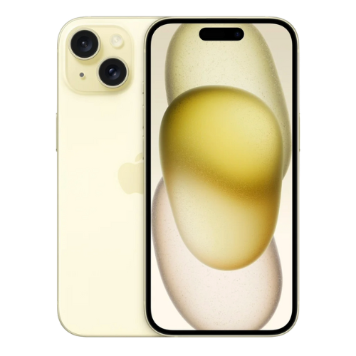 iPhone 15 in yellow