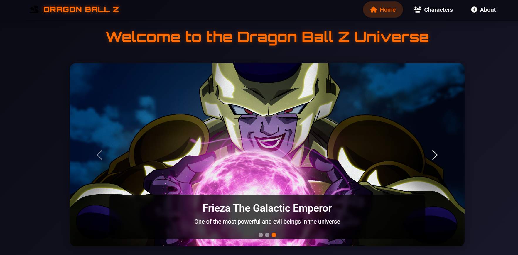 Dragon Ball Z Themed Site