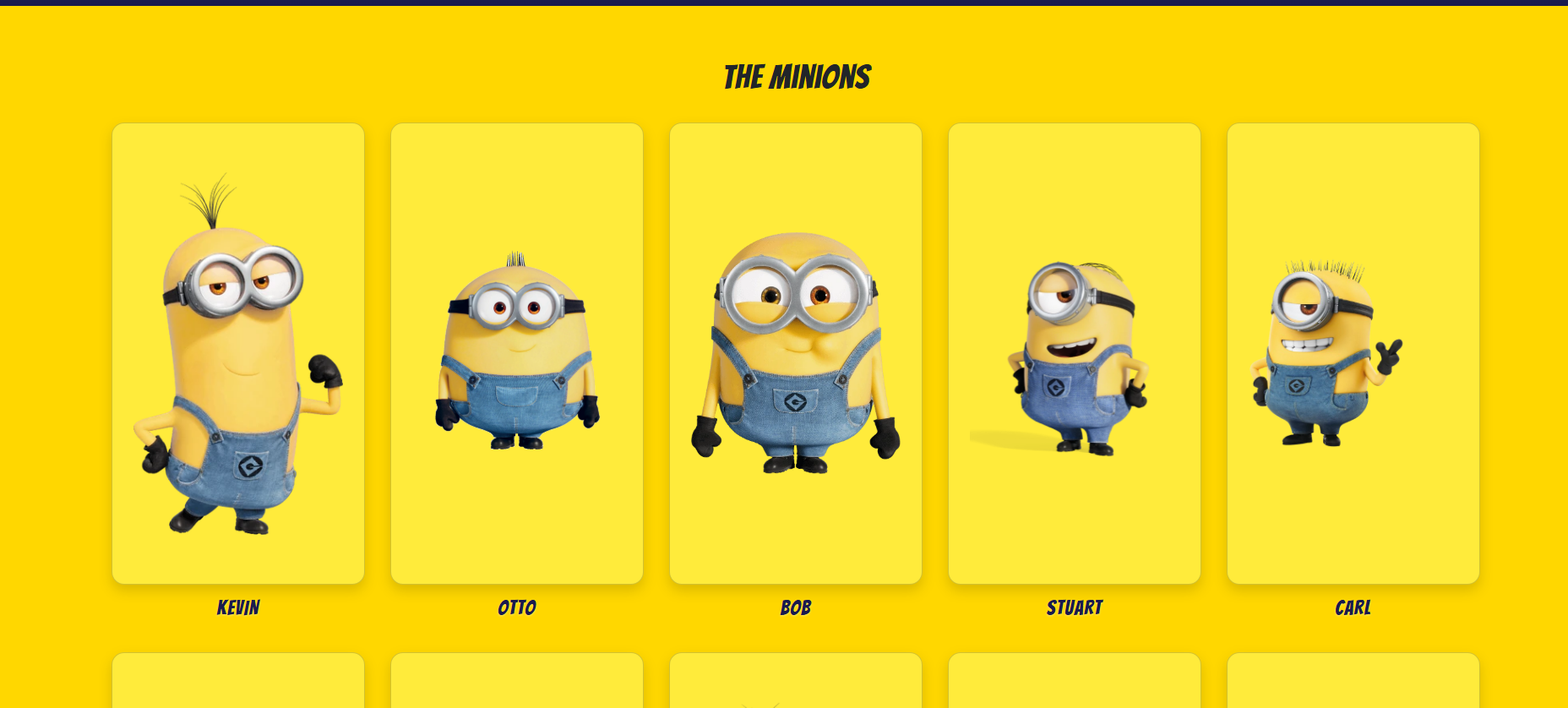 Despicable Me Themed Page