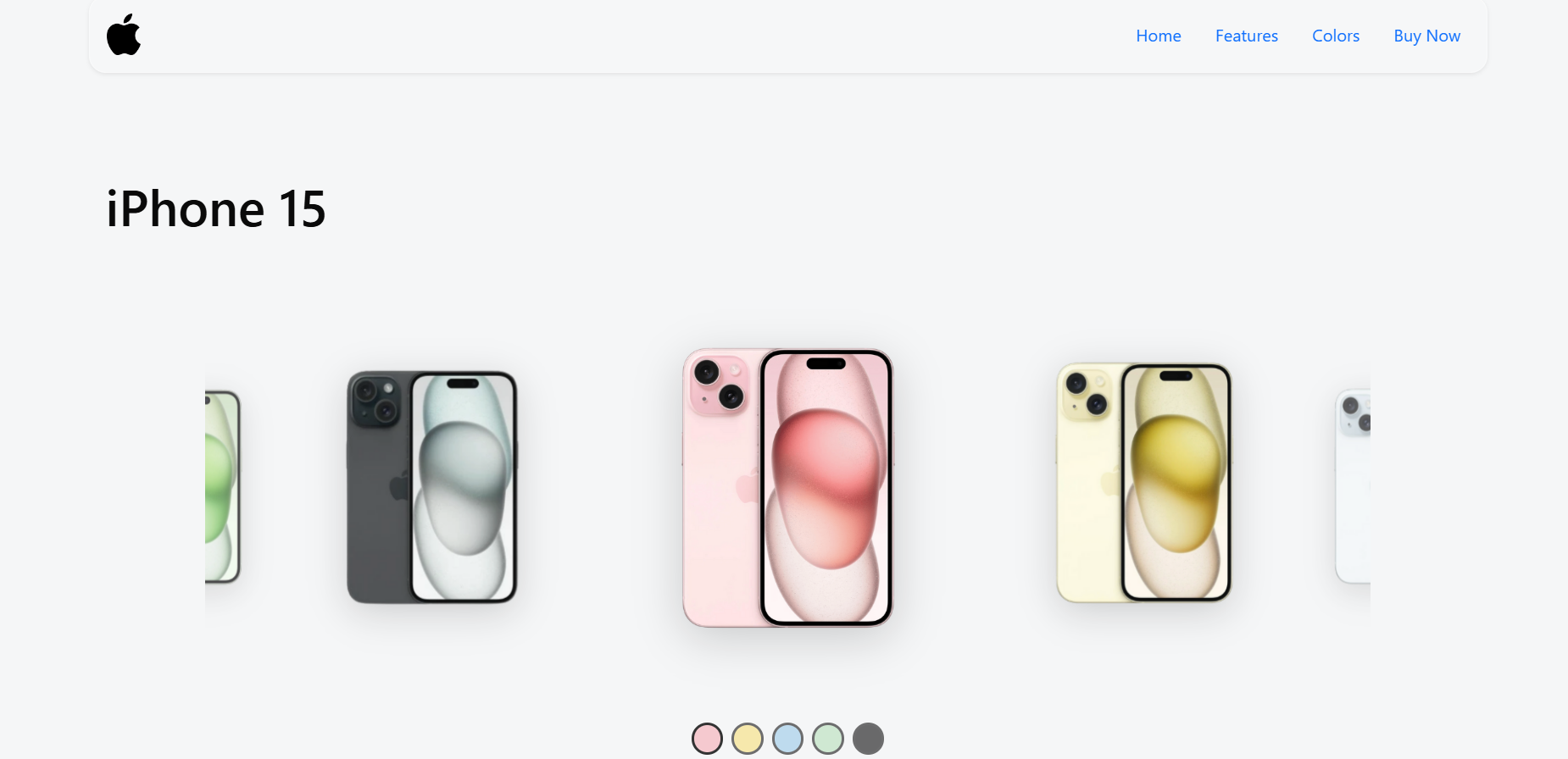 iPhone 15 Landing Page